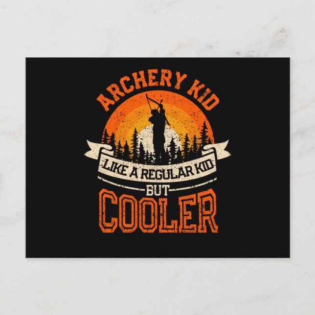 Archery Child Funny Bow and Arrow Kids Postcard (Front)