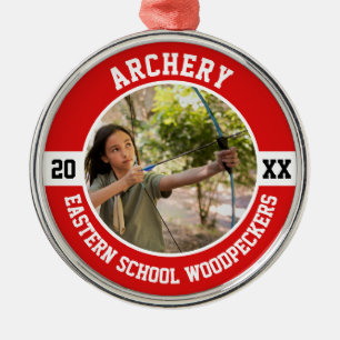Archery Christmas Metal Tree Decoration