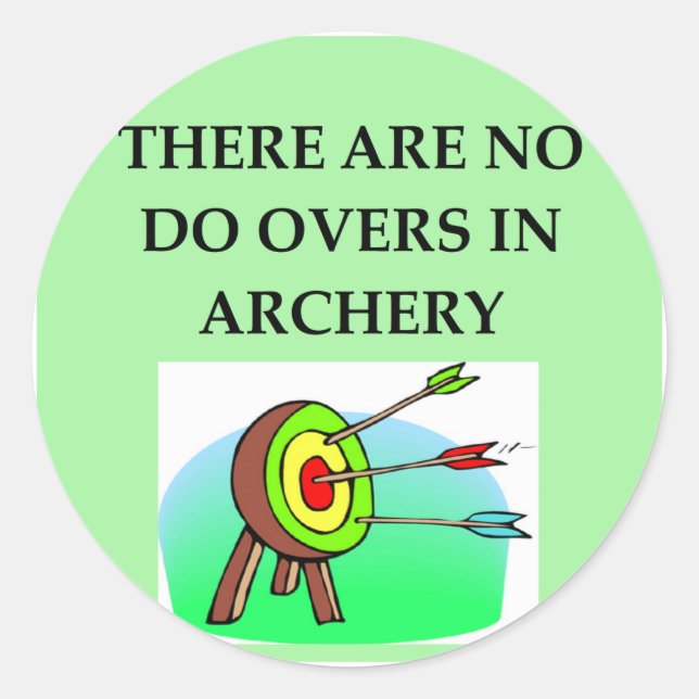 ARCHERY CLASSIC ROUND STICKER (Front)