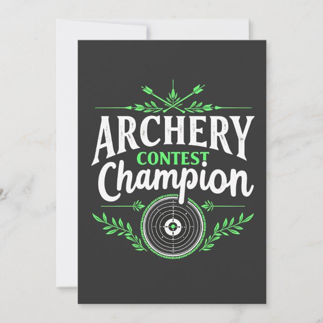 Archery Contest Champion Competition Bow And Arrow Announcement (Front)