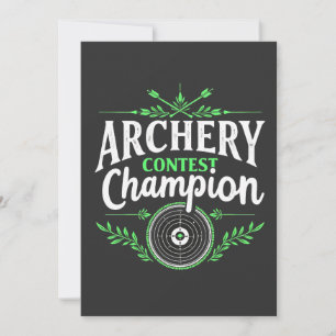 Archery Contest Champion Competition Bow And Arrow Invitation
