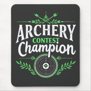 Archery Contest Champion Competition Bow And Arrow Mouse Mat