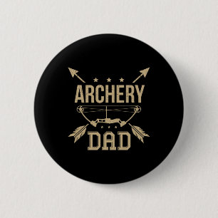 Archery Dad Bow Arrow Hunting Gift Shooting Race 6 Cm Round Badge
