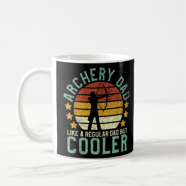 Archery Dad Funny Father's Day Gift for Archer Bow Coffee Mug (Left)