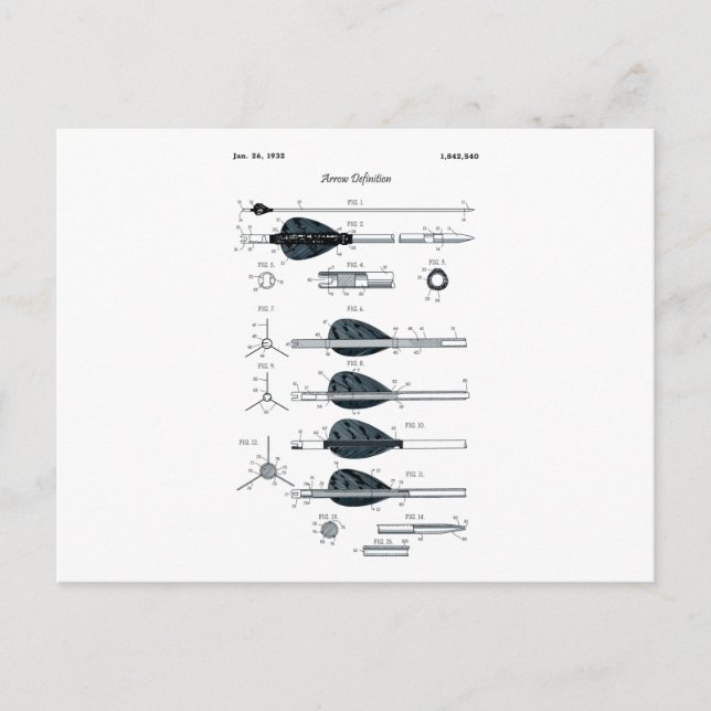 Archery Definition Arrow Postcard (Front)