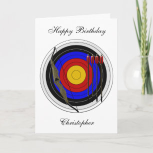 Archery Design Just Add Name Birthday Card