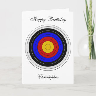 Archery Design Just Add Name Birthday Card