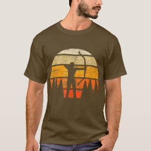 Archery Design Vintage Archer with Bow and Arrow B T-Shirt