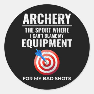 Archery Equipment Targets Archer Bow Arrows Bullse Classic Round Sticker