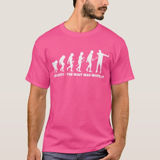 Archery Evolution For Bow Hunting Archer Funny Arc T-Shirt (Front)