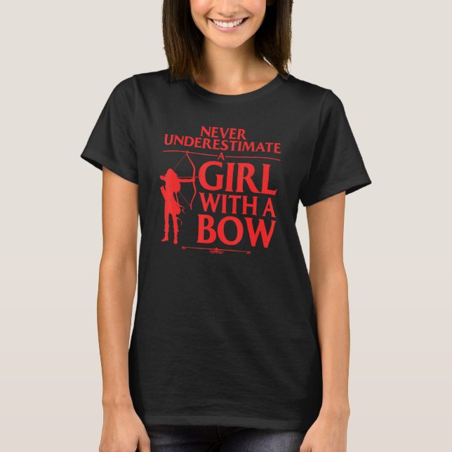 Archery For Girls Women Bowhunter Archery Fans T-Shirt (Front)