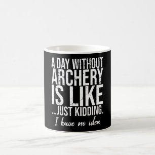 Archery funny sports gift idea coffee mug