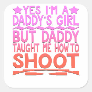ARCHERY FUNNY TEE - Daddy's Girl Square Sticker