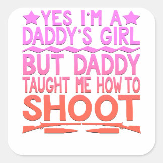 ARCHERY FUNNY TEE - Daddy's Girl Square Sticker