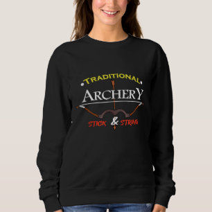 Archery Gif Mens Womens Bow Archer Stick And Strin Sweatshirt