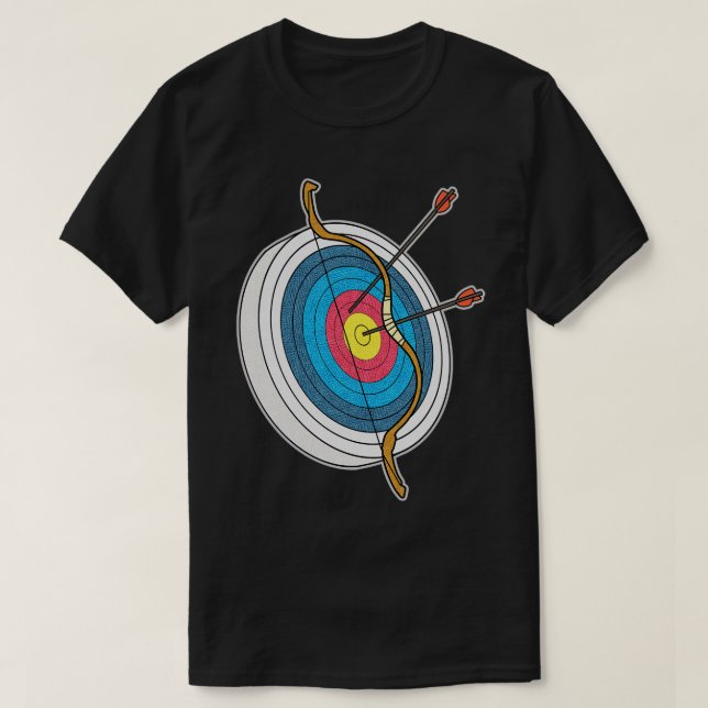 Archery Gift Print Archer Bow And Arrows Print  T-Shirt (Design Front)