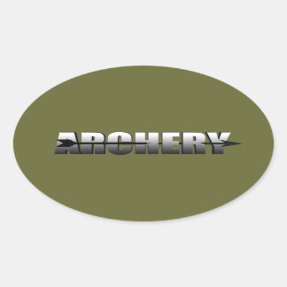 Archery gifts for Bow and Arrow addicts Oval Sticker