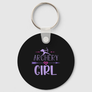 Archery Girl Funny Female Archer Quote Bow And Arr Key Ring
