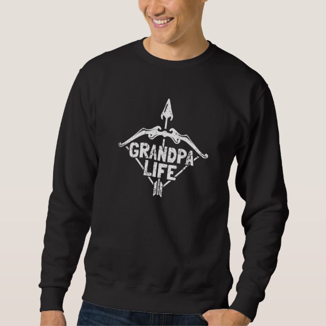 Archery Granddad Bowman Bow Arrow Archer  Grandpa  Sweatshirt (Front)
