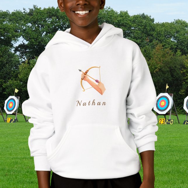 Archery Hands Bow & Arrow Kids Name Pastel Cream (Creator Uploaded)