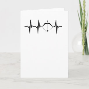 Archery Heartbeat Bow and Arrow Archer Card