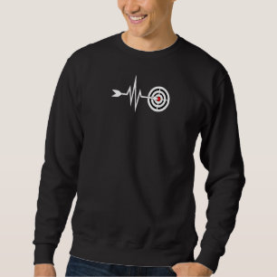 Archery Heartbeat Bow And Arrow Hunter Raglan Sweatshirt