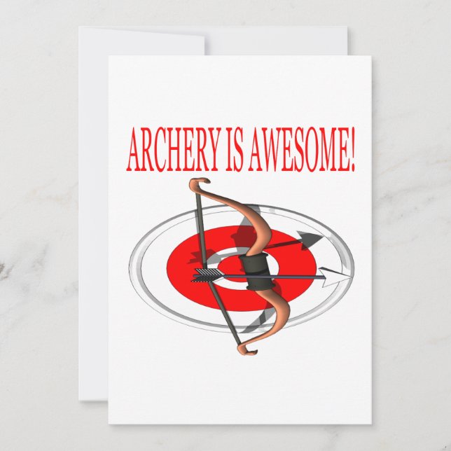 Archery Is Awesome Invitation (Front)