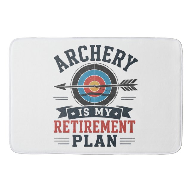 Archery Is My Retirement Plan Archer Bath Mat (Front)