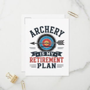 Archery Is My Retirement Plan Archer Invitation Postcard