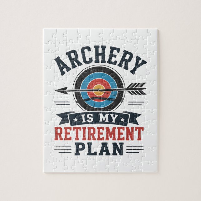 Archery Is My Retirement Plan Archer Jigsaw Puzzle (Vertical)