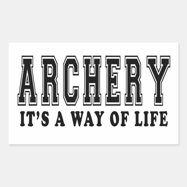 Archery It's way of life Rectangular Sticker (Front)