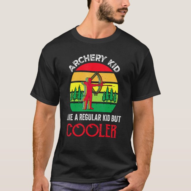 Archery Kid Bow And Arrow Young Archer T-Shirt (Front)