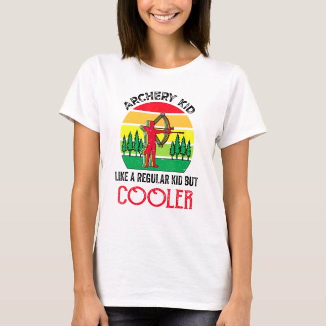 Archery Kid Bow And Arrow Young Archer T-Shirt (Front)