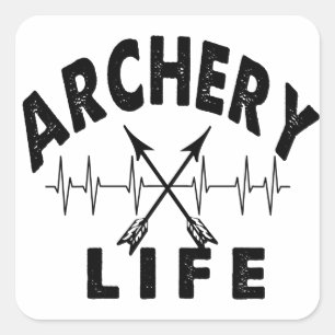 Archery Life Square Sticker