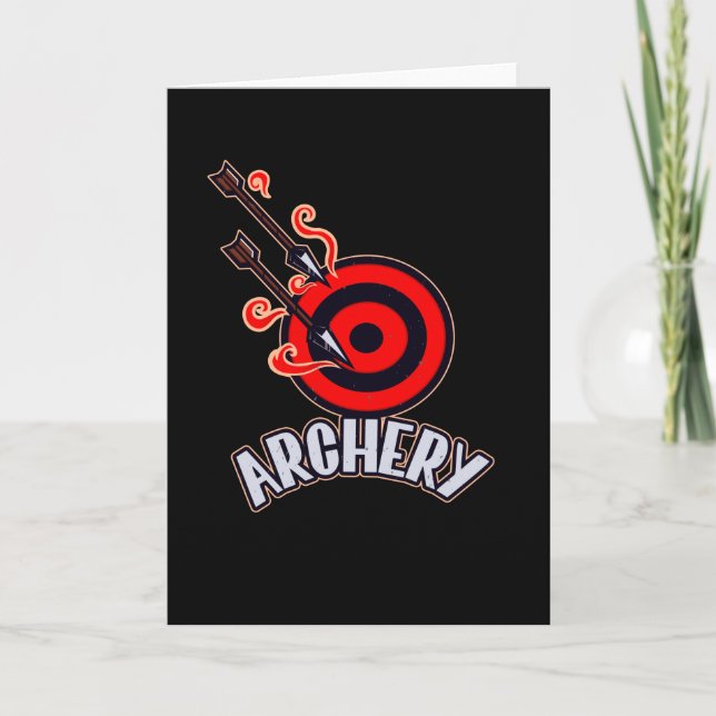 Archery Logo Bow And Arrows Archer Card (Front)