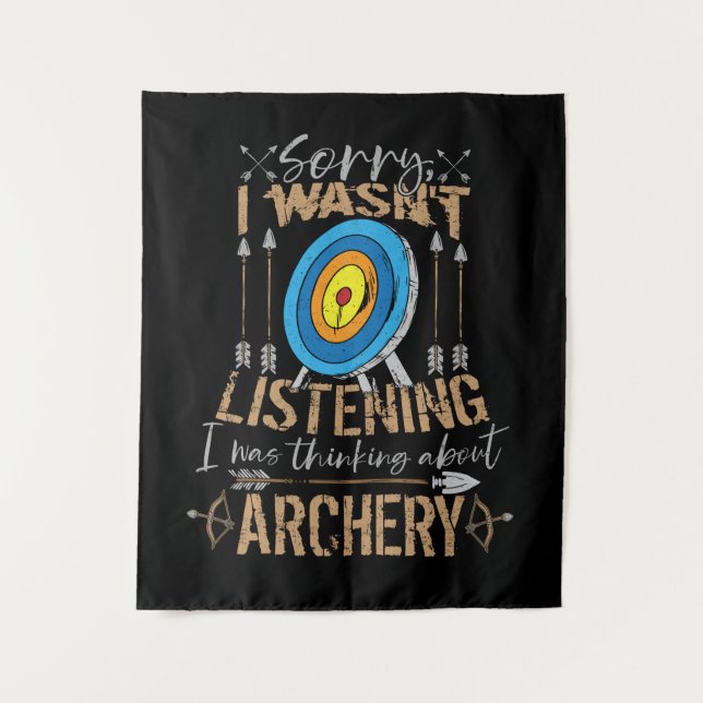 Archery Lover Men Compound Bow Gift Kids Archery Tapestry (Front)