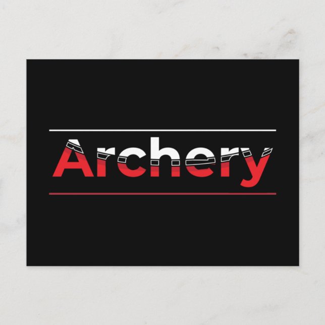 Archery Minimalist Modern Art - Graphic Arch  Postcard (Front)