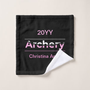 Archery Minimalist Modern Art - Pink Arch Wash Cloth