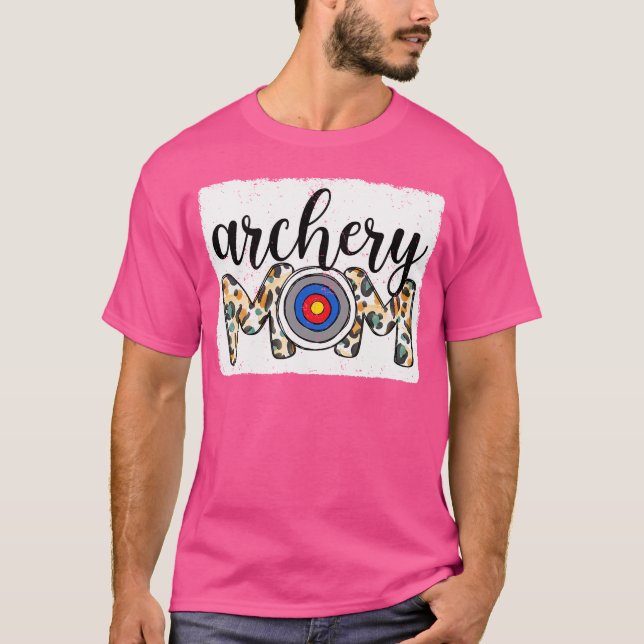 Archery Mum Leopard Archery Mama T-Shirt (Front)