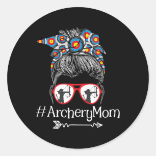 Archery Mum - Mothers Day Bowhunter Archer Bowman  Classic Round Sticker