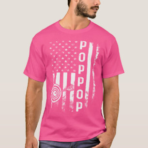 Archery Poppop America Flag Christmas Xmas T-Shirt