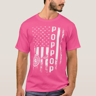 Archery Poppop America Flag Christmas Xmas T-Shirt