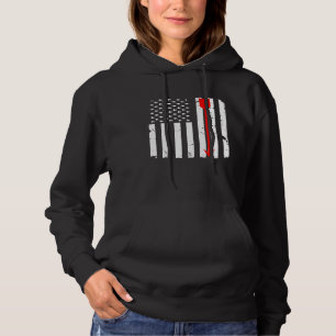 Archery Red Arrow Bow Distressed American Flag Hoodie