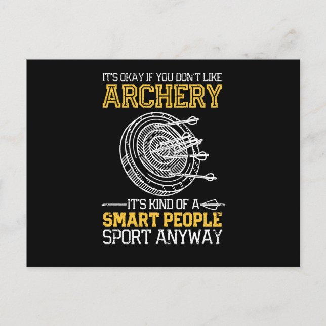 Archery Smart People Sport Arrow Bow Postcard (Front)
