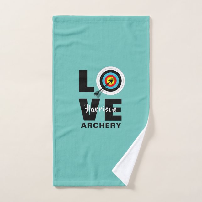Archery Sport Cool Typography Archers Personalised Hand Towel (Hand Towel)