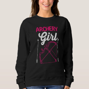 Archery Sports Bow And Arow Shooting Archer Girl Sweatshirt