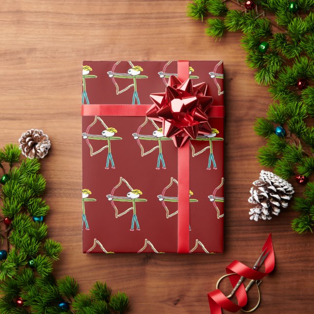 Archery Stickman Wrapping Paper (Holiday Gift)