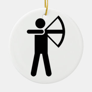 Archery Symbol Ceramic Tree Decoration