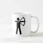 Archery Symbol Coffee Mug<br><div class="desc">Archery Symbol

 Customisable Background.

 Choose the background colour you want by clicking Customise it - Edit - Background.</div>