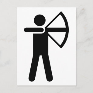 Archery Symbol Postcard